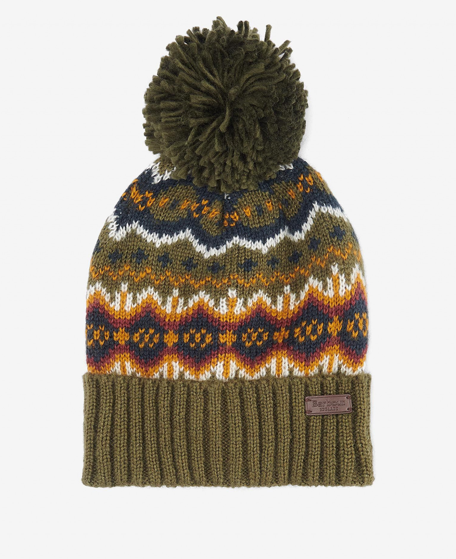 Barbour Fairisle Beanie Olive