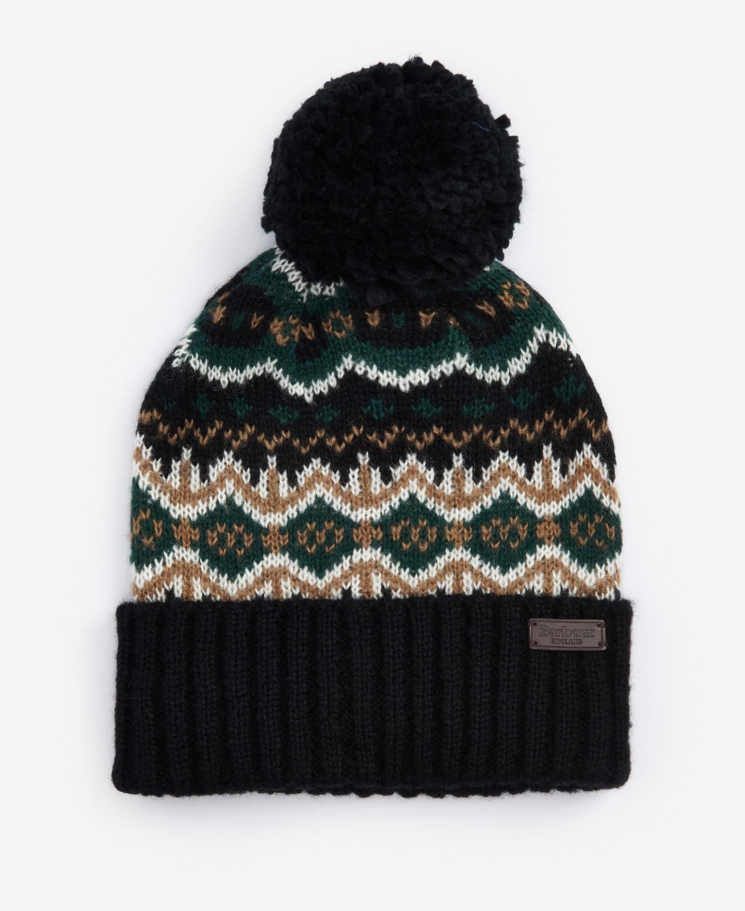 Barbour Fairisle Beanie Green