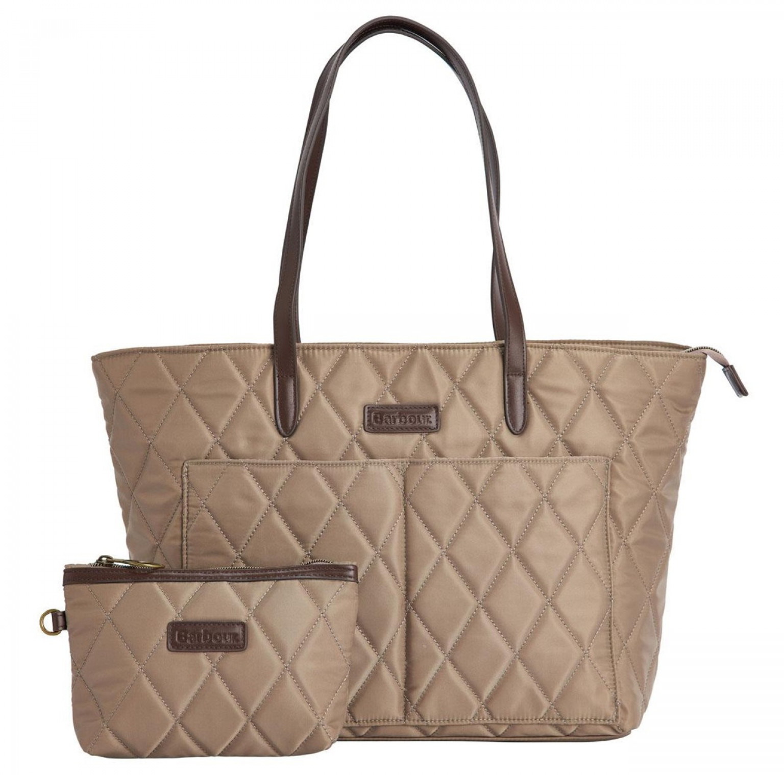 Barbour Quilt Tote Bag Sand