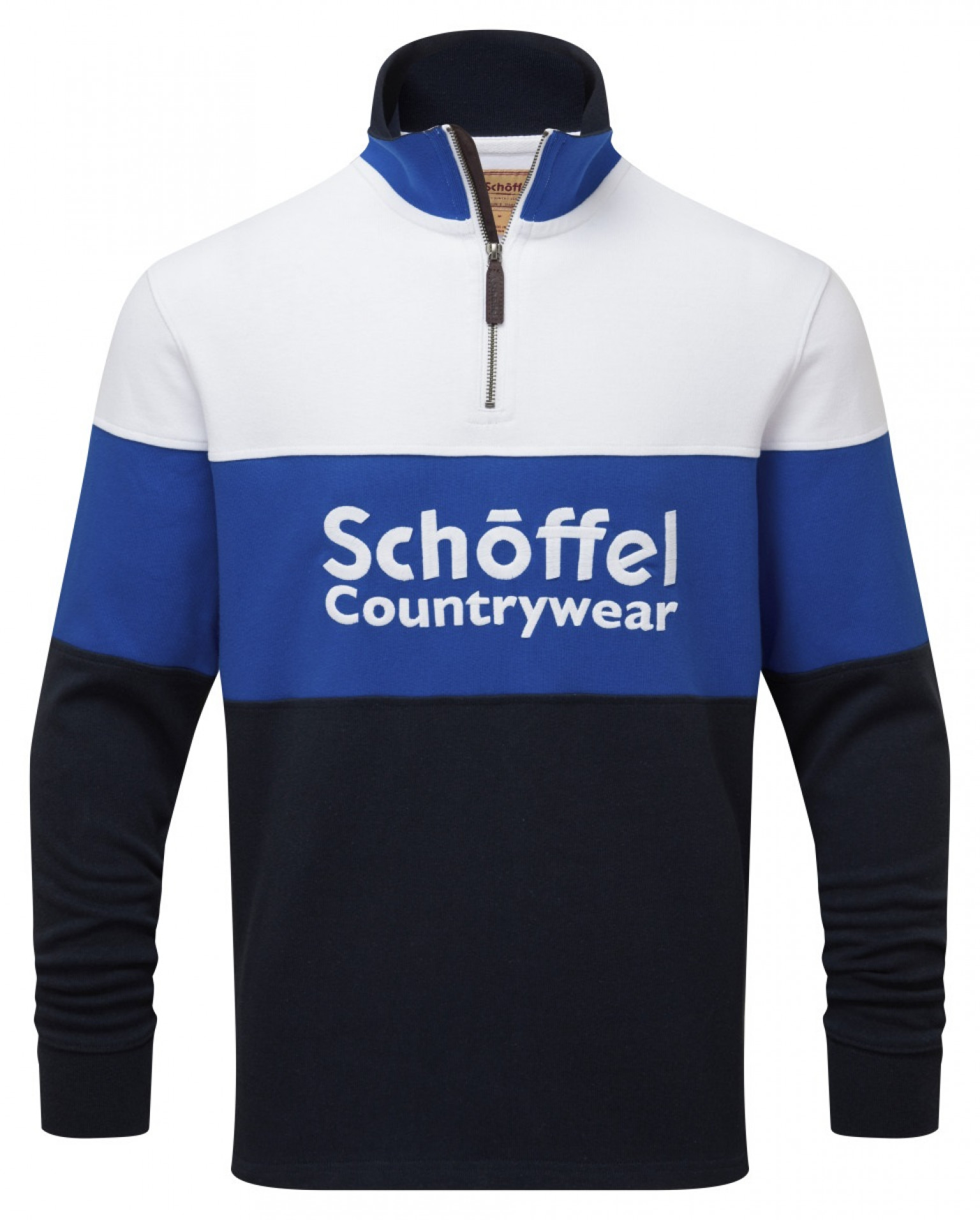 Schoffel Exeter Heritage 1/4 Zip Blue | Jacks 1952