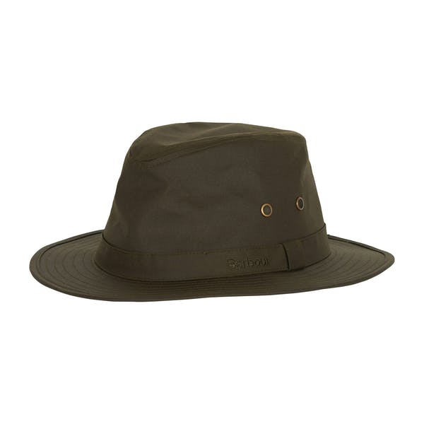 Barbour Dawson Wax Safari Hat Olive | Jacks 1952
